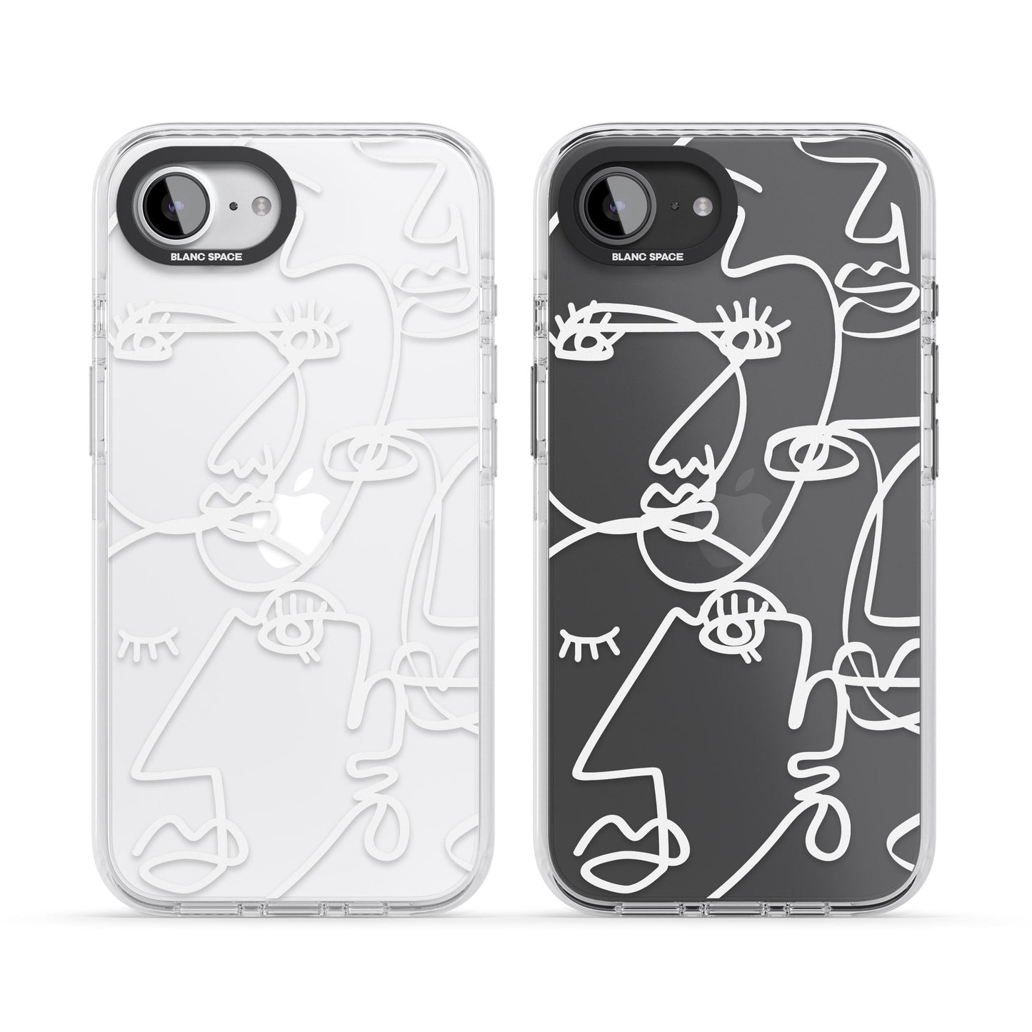 Abstract Line Art White Clear