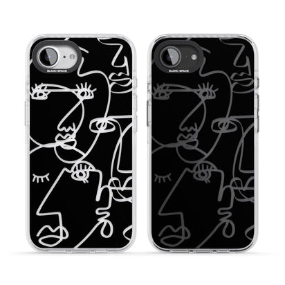Abstract Line Art Clear Black