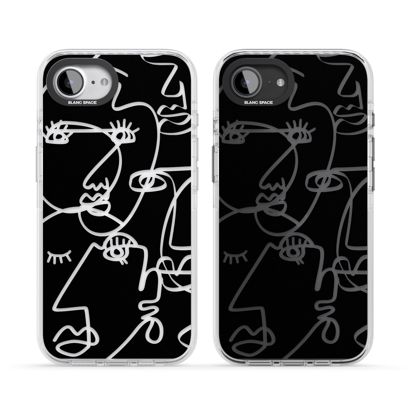 Abstract Line Art Clear Black