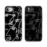 Abstract Line Art Clear Black