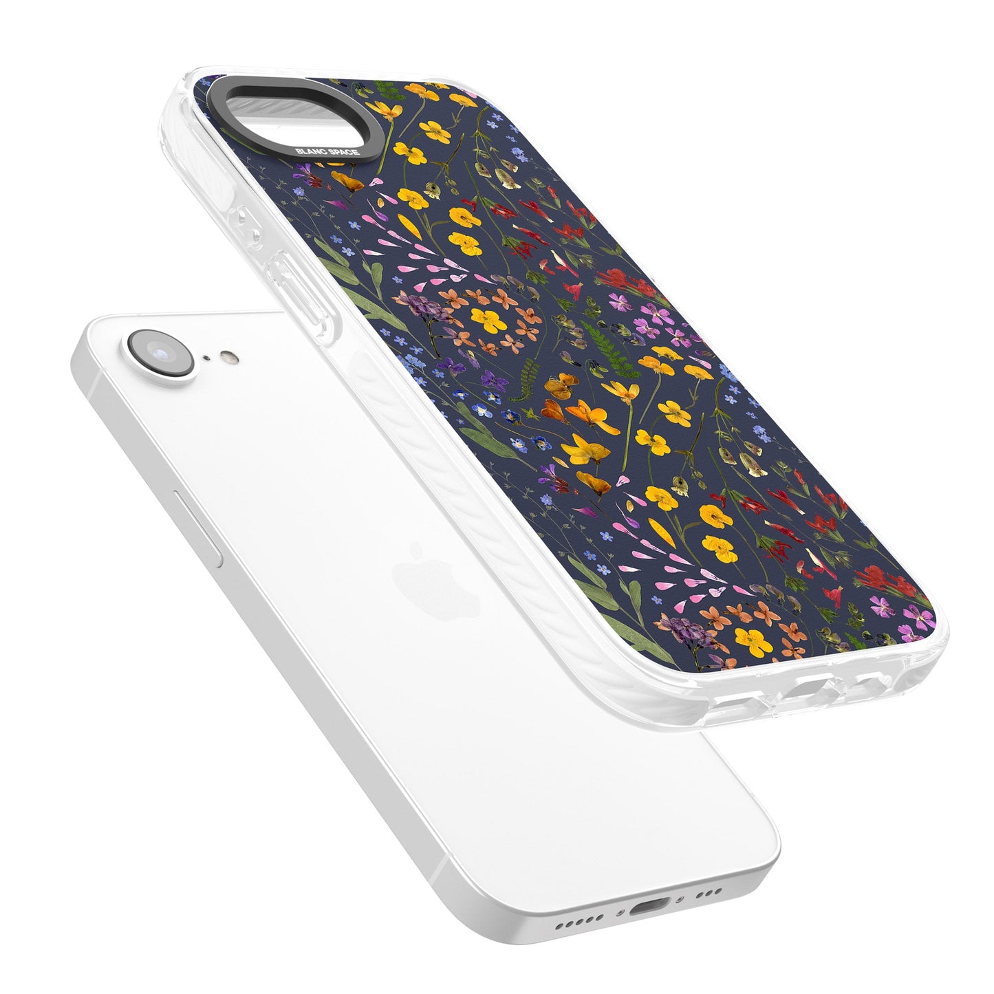 Grappe de feuilles de fleurs sauvages bleu marine