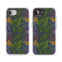 Busy Floral And Fern Design Navy