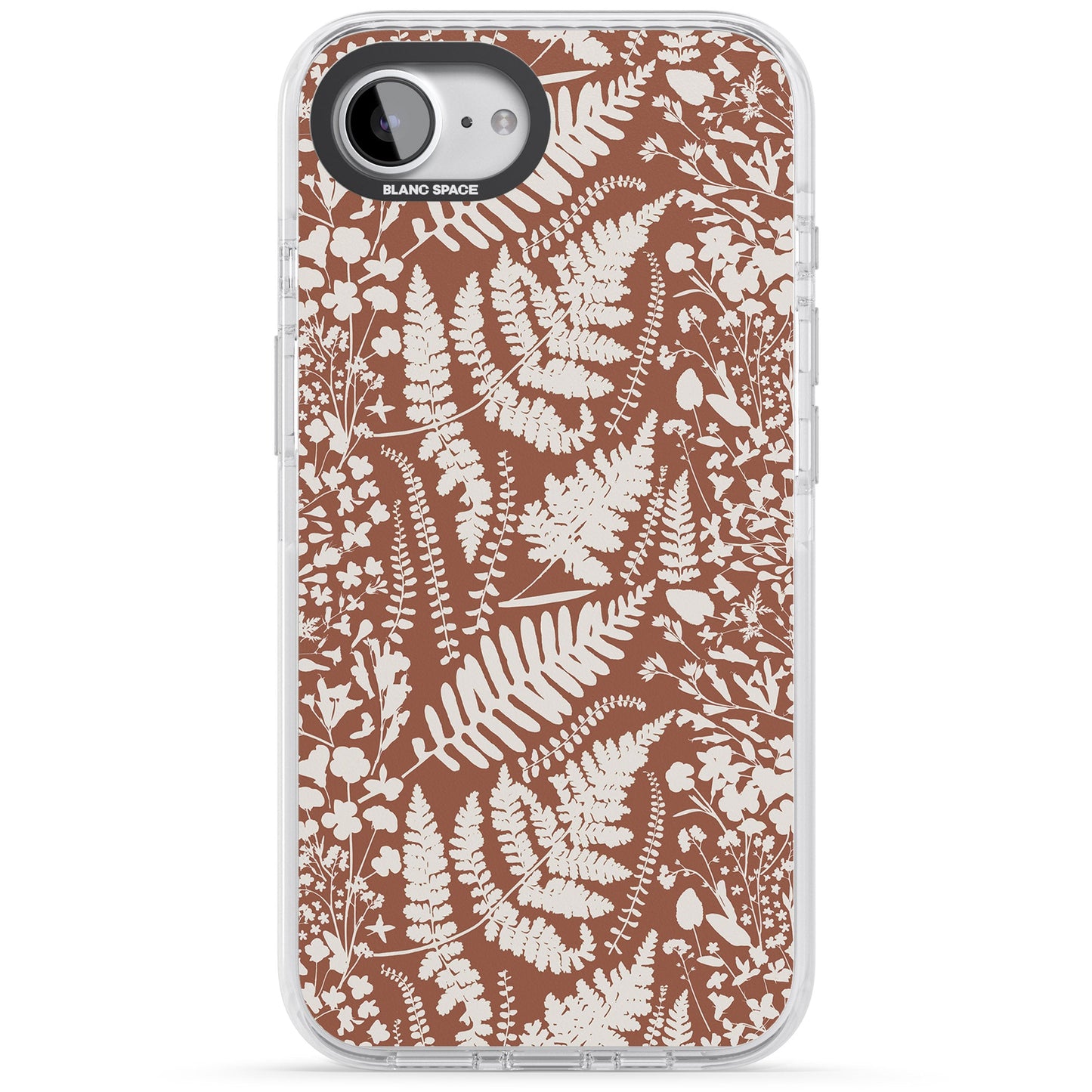 Fleurs sauvages et fougères sur terre cuite