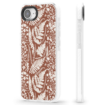 Fleurs sauvages et fougères sur terre cuite