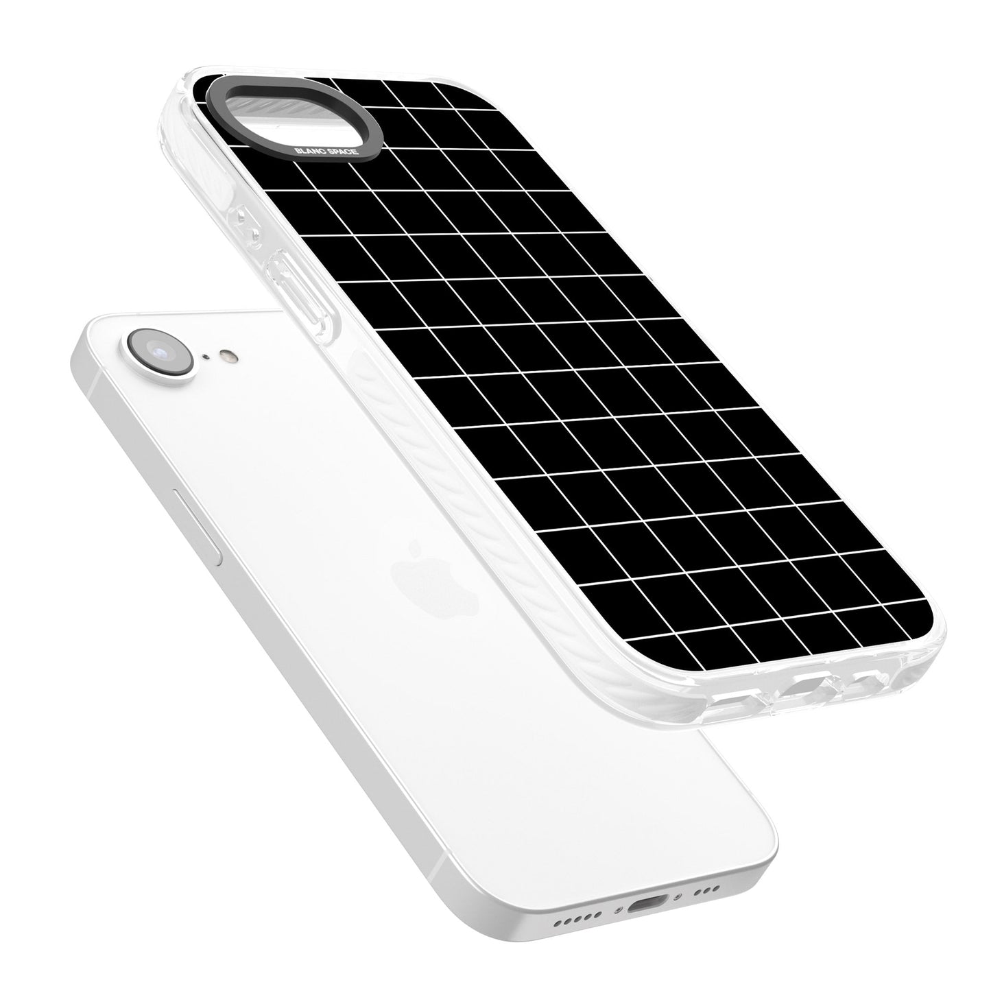 Minimalist Grid Pattern Black