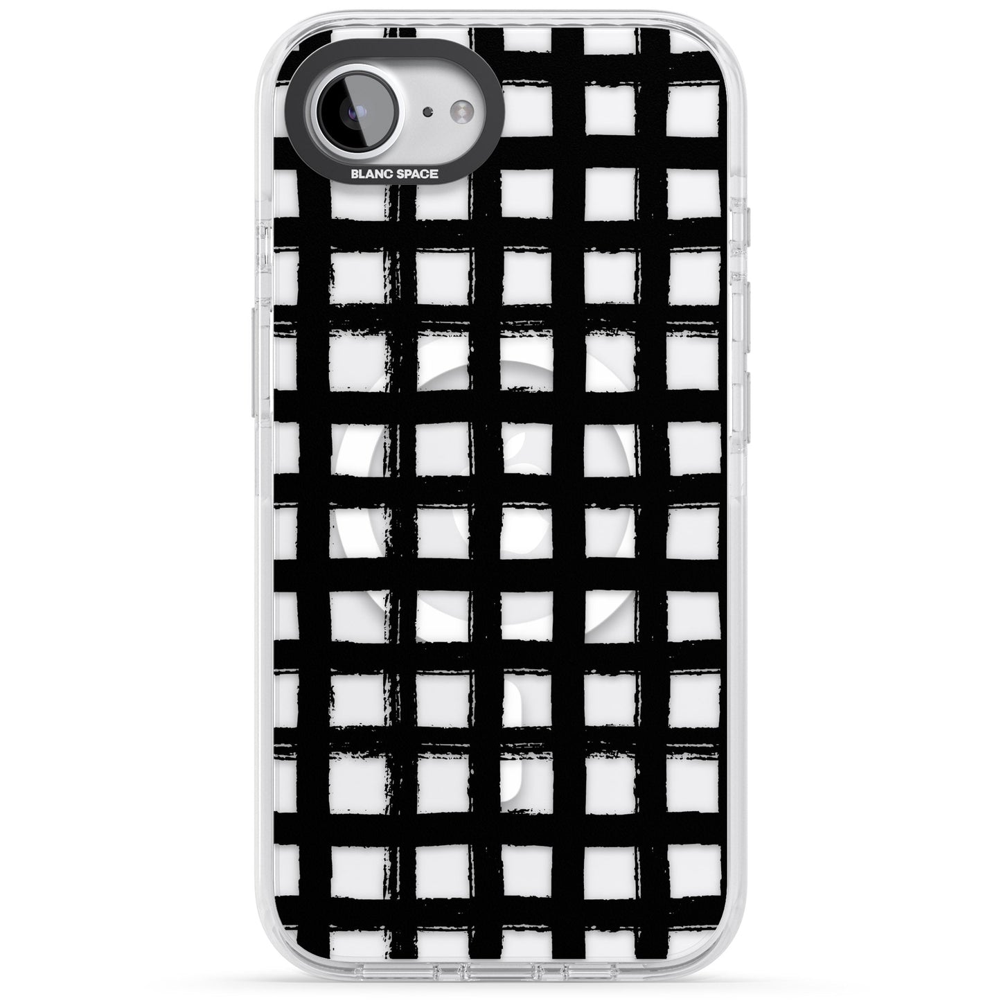 Messy Black Grid Clear