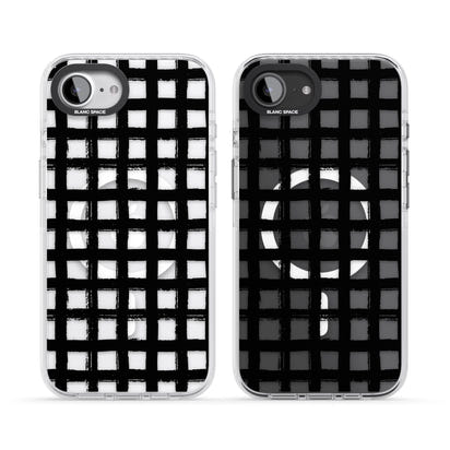 Messy Black Grid Clear