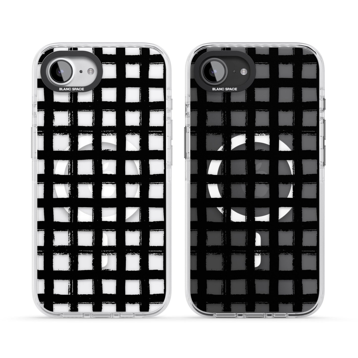 Messy Black Grid Clear