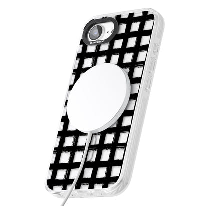 Messy Black Grid Clear