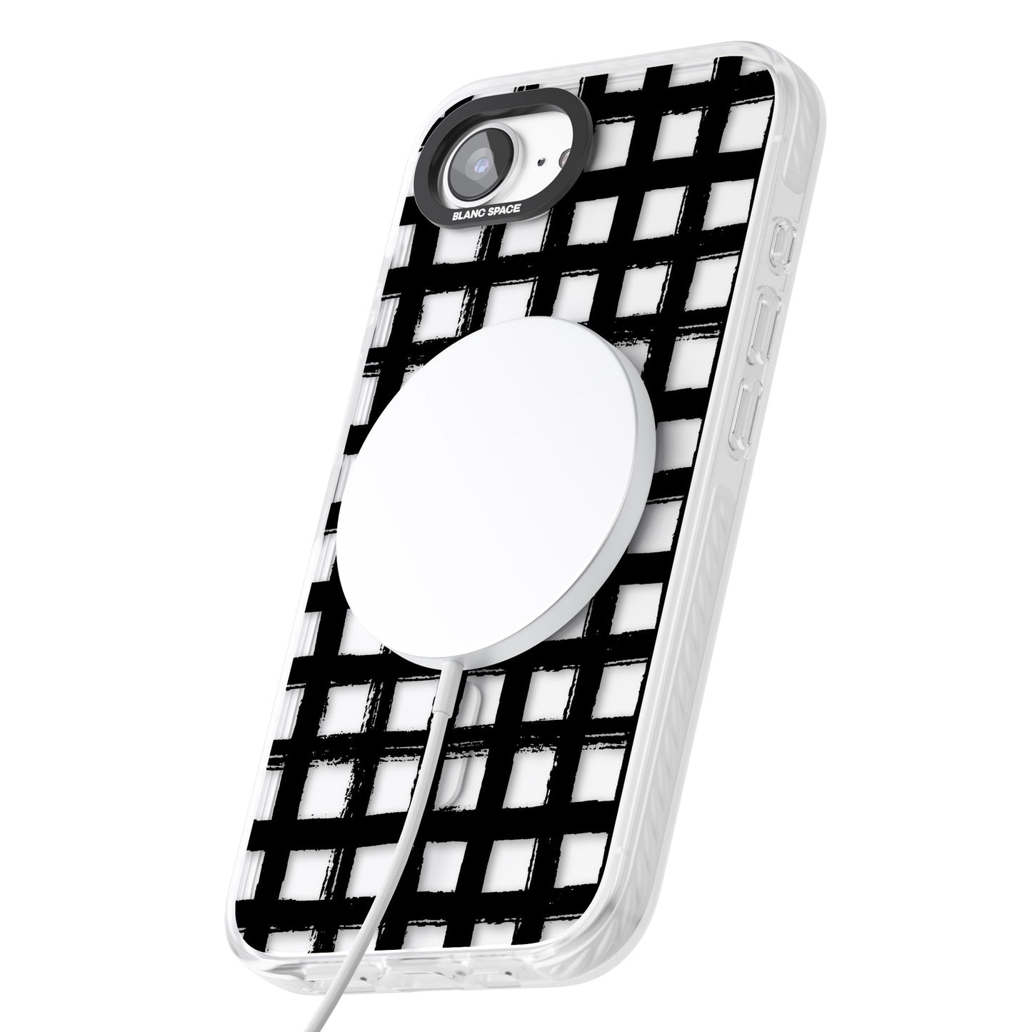 Messy Black Grid Clear