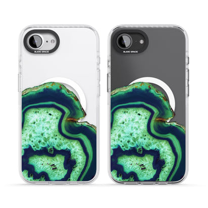 Tranche d'agate émeraude