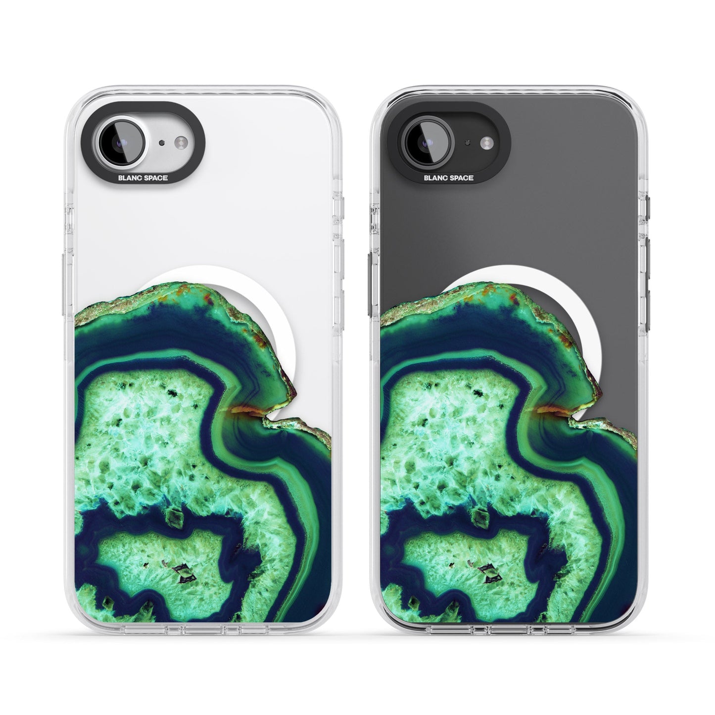 Tranche d'agate émeraude