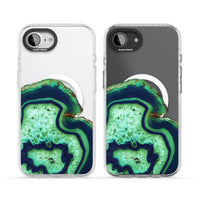 Tranche d'agate émeraude