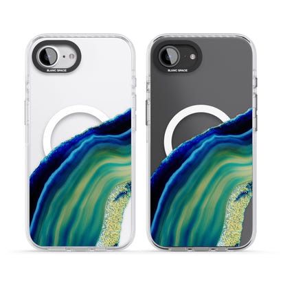 Grüne und blaue Smaragd-Geode