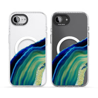 Grüne und blaue Smaragd-Geode