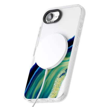 Grüne und blaue Smaragd-Geode