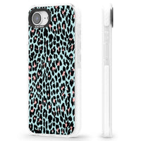 Leopardenmuster in Pastellblau und Rosa