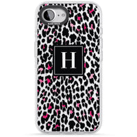 Personalised Clear Pink Leopard Monogram