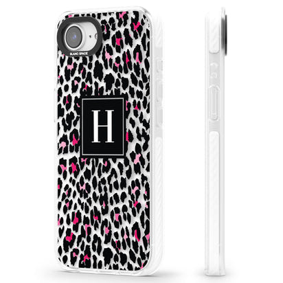Personalised Clear Pink Leopard Monogram