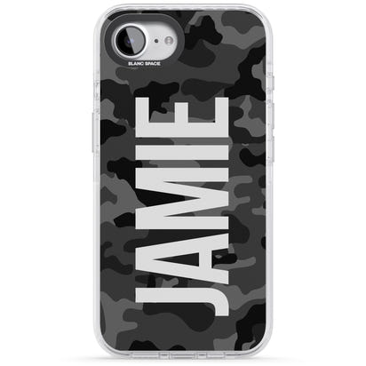 Personalised Black Camo Name Vertical
