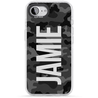 Personalised Black Camo Name Vertical