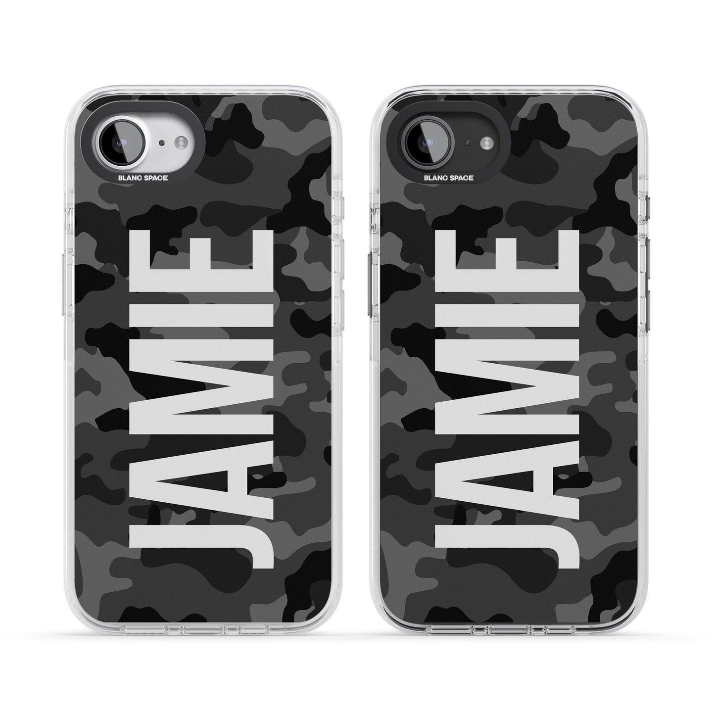 Personalised Black Camo Name Vertical