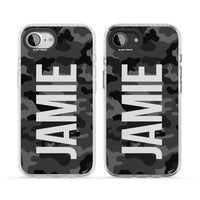 Personalised Black Camo Name Vertical