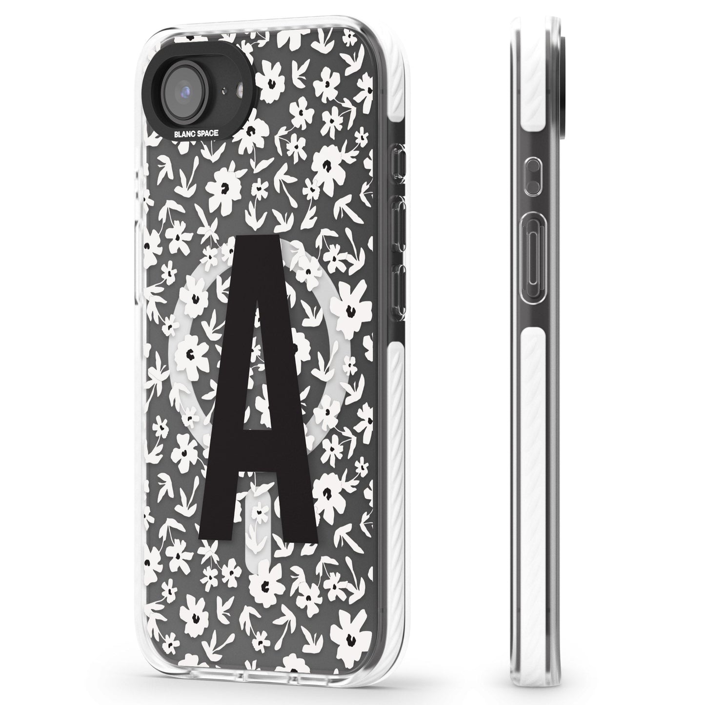 Initiale en gras personnalisée et florale