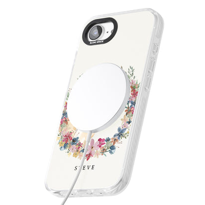 Personalised Yellow Labrador Floral Portrait