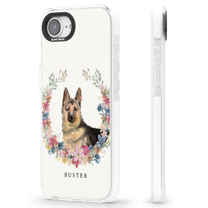 Personalised German Shepherd Floral Portrait