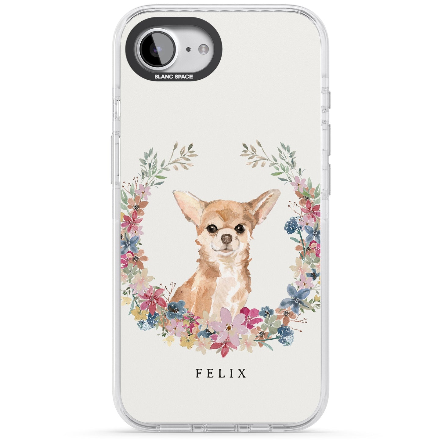 Personalised Chihuahua Floral Portrait