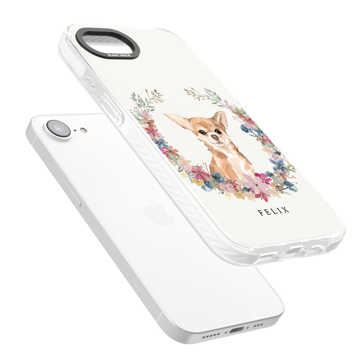 Personalised Chihuahua Floral Portrait