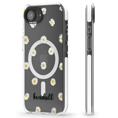 Personalised White Daisies & Cursive