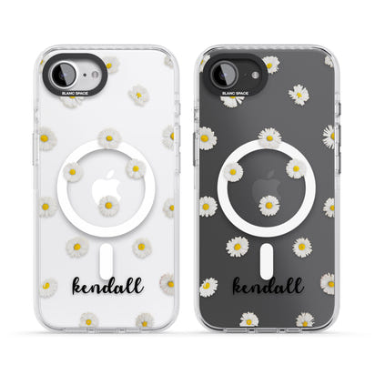 Personalised White Daisies & Cursive