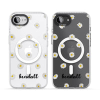 Personalised White Daisies & Cursive