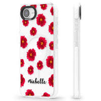 Personalised Red Peonies & Cursive