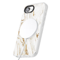 Personalised White & Gold Swirl Marble