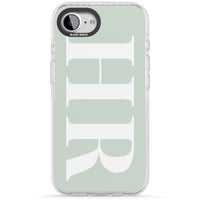 Lettres personnalisées blanches et vert d'eau