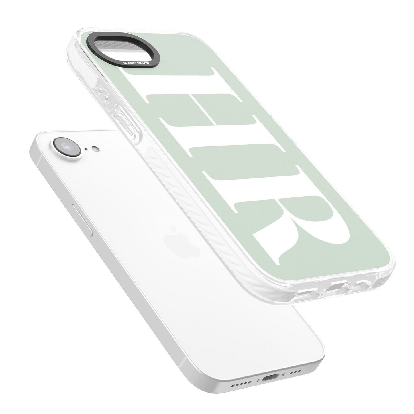 Lettres personnalisées blanches et vert d'eau