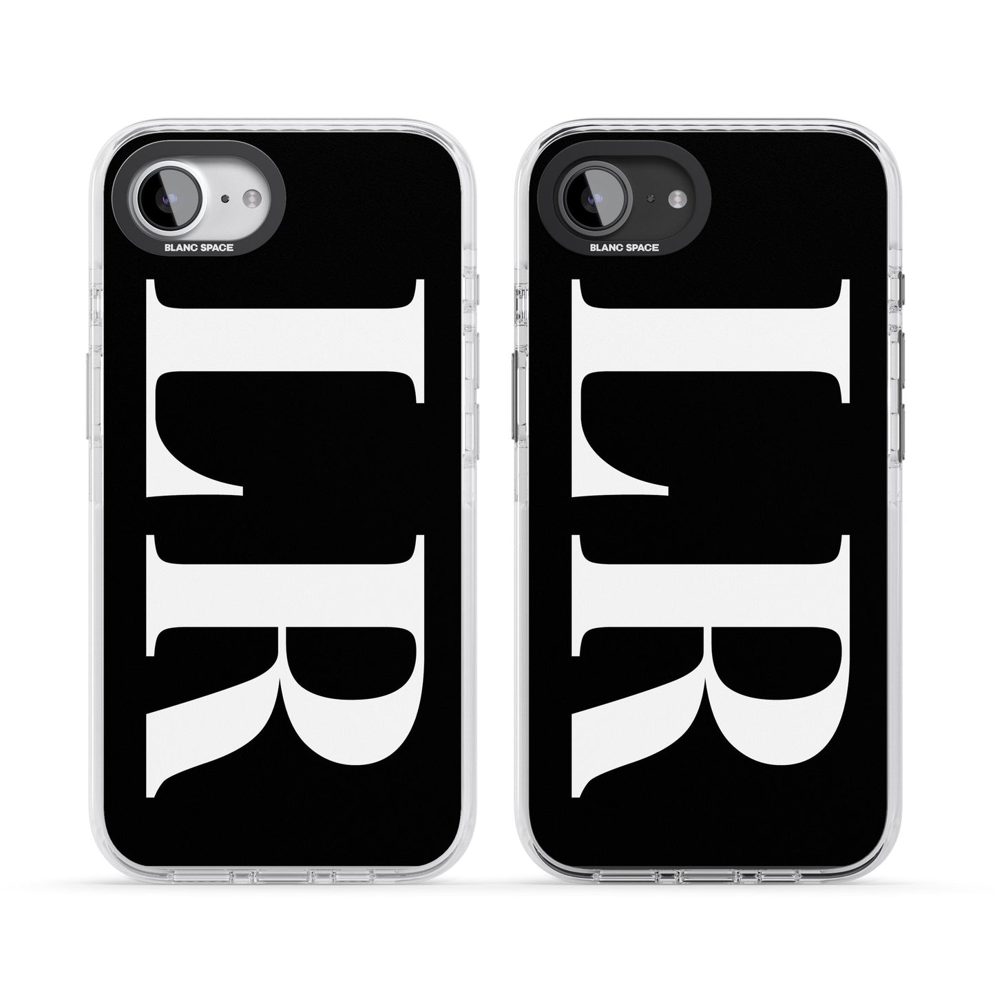 Lettres blanches et noires personnalisées