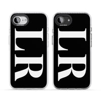 Lettres blanches et noires personnalisées