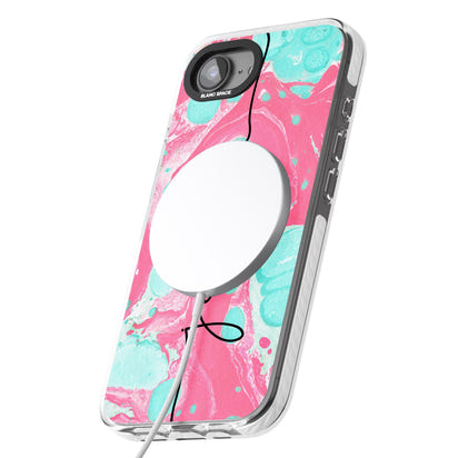 Personalised Turquoise & Pink Marbled