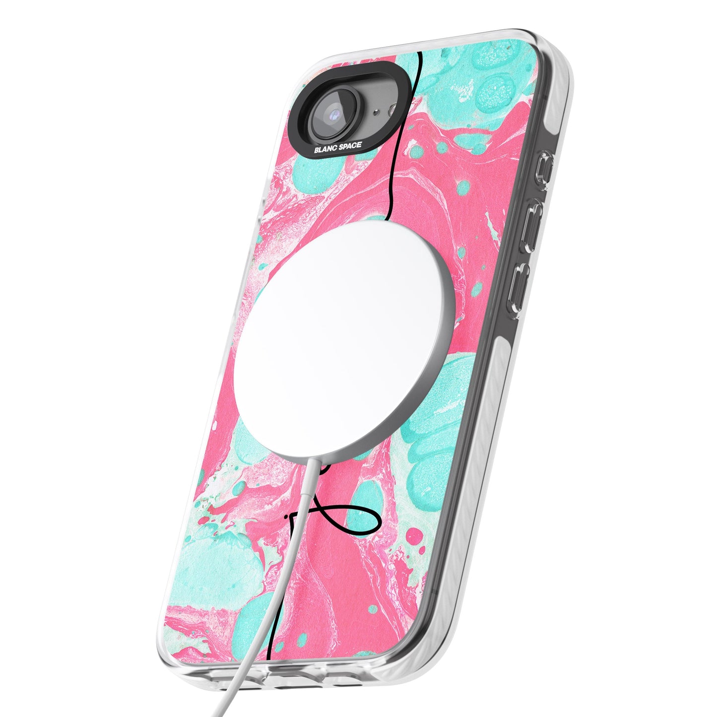 Personalised Turquoise & Pink Marbled