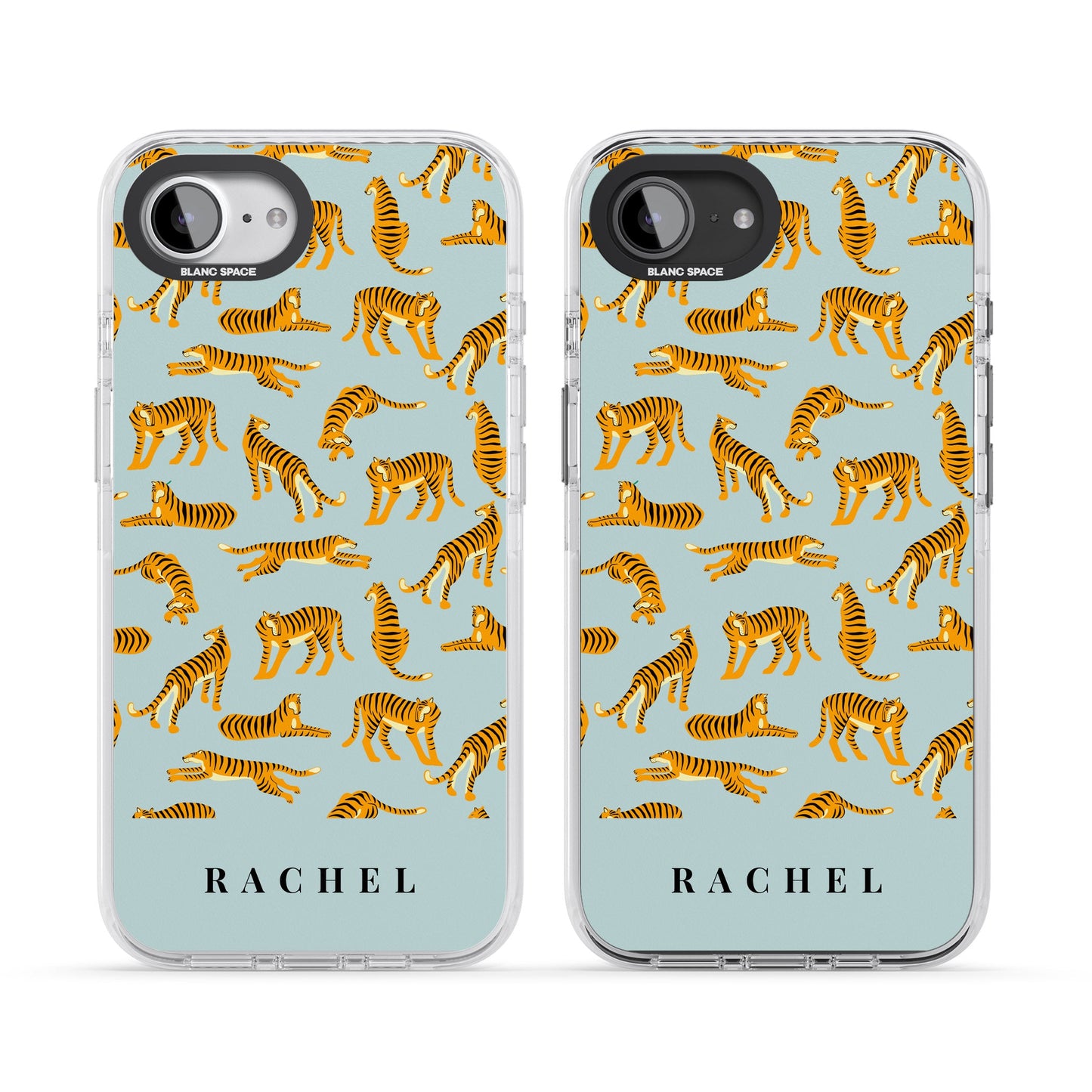 Personalised Turquoise Tiger Pattern