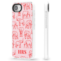 Personalised Red Elephant Outline