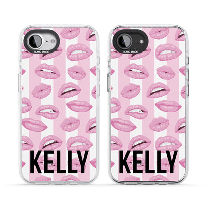 Personalised Pink Stripes & Lips
