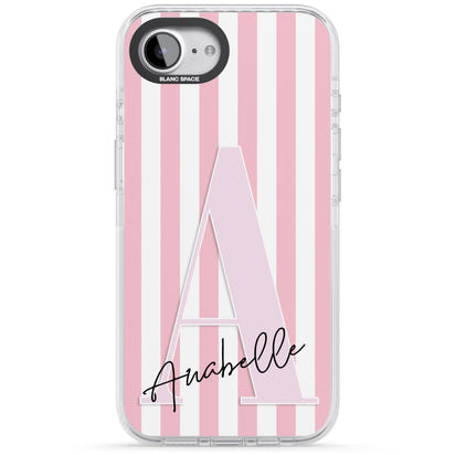 Personalised Pink Stripes & Monogram