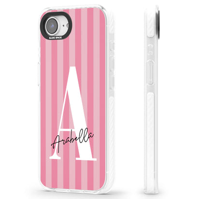 Personalised Pink Stripes Initial