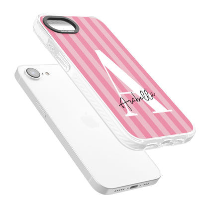 Personalised Pink Stripes Initial