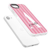 Personalised Pink Stripes Initial